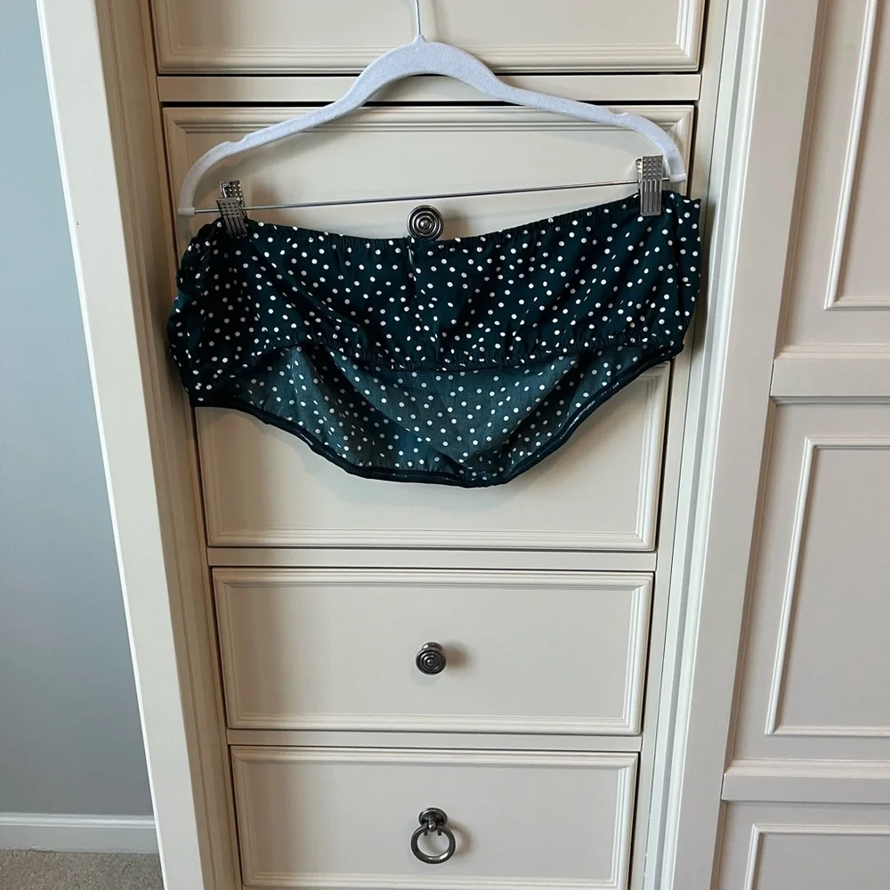 SHEIN 2 piece set, green polka dot skirt and tube top, NWOT, size 3X - Picture 10 of 11